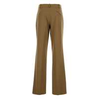 Pantaloni casual Beige Palazzo Pants With Pences On The Front In Tech Fabric Woman Femei