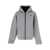 MSGM Grey Hoodie With Contrasting Logo Embroidery In Cotton Man GREY