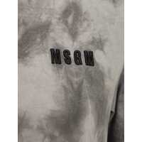 Tricouri MSGM pentru Barbati - Tricouri MSGM Grey T-Shirt With Embroidered Logo On The Front And All-Over Tye-Die Print In Cotton Man GREY Barbati (BM 18767316) - B-mall.ro