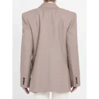Imbracaminte Dama pagina 244 - Sacouri Saint Laurent Wool Double-Breasted Jacket Beige Femei (BM 18767529) - B-mall.ro
