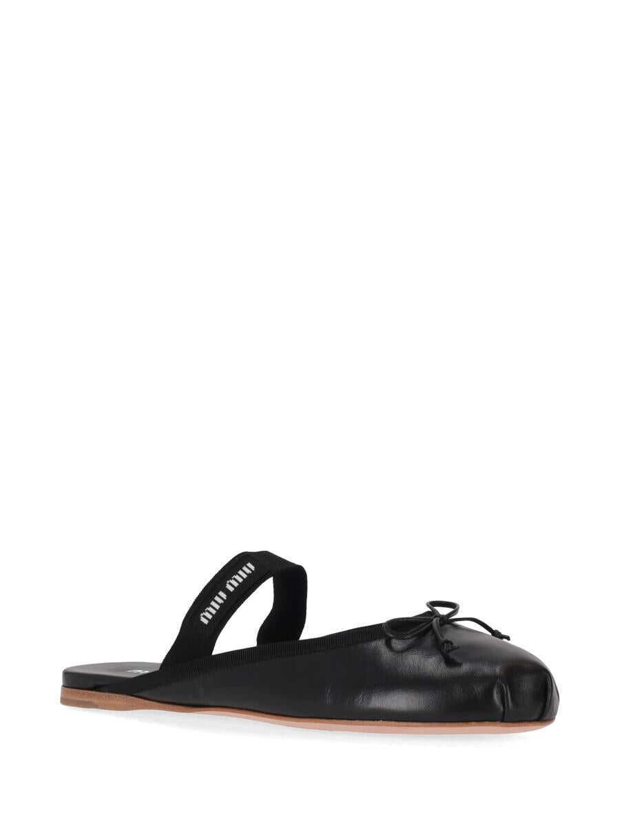 Sandale Miu Miu Miu Miu Sabot Capretto 4 Black Femei (BM 18767589) 2