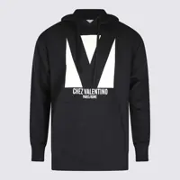 Pulovere Valentino Garavani Black Cotton Sweatshirt Barbati