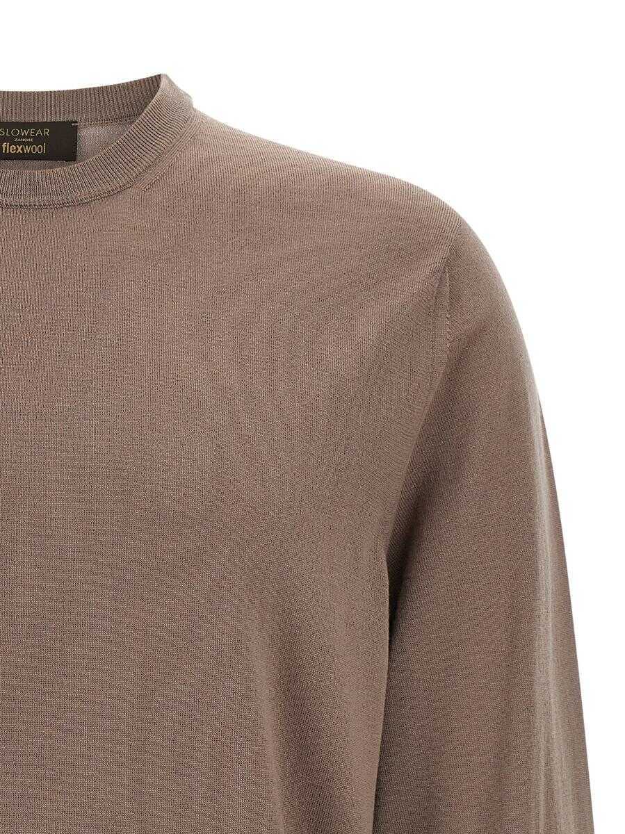 Pulovere Zanone Zanone Virgin Wool Sweater Beige Barbati (BM 18767862) 3