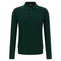 Tricouri Polo Zanone Braided Wool Polo Shirt Barbati