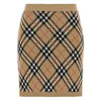 Fuste Burberry Beige Wool Skirt Femei