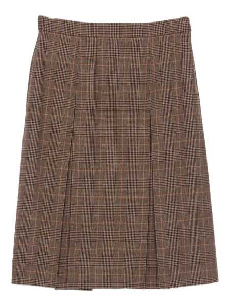 Fuste Saint Laurent Saint Laurent Wool Cashmere Midi Skirt Beige Femei (BM 18767937) 1
