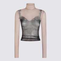 Topuri Balenciaga Balenciaga Nude And Black Top