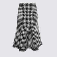 Imbracaminte Dama pagina 247 - Fuste Alexander McQueen Alexander McQueen Black And White Midi Skirt Black Femei (BM 18767949) - B-mall.ro