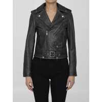 Geci Black Leather Jacket Femei