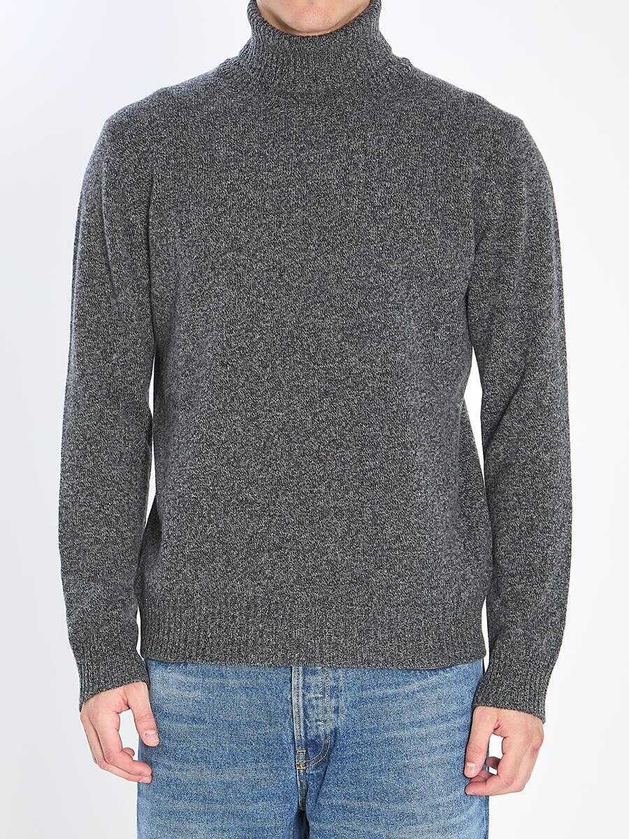 Pulovere Roberto Collina Mouline Turtleneck Sweater GREY Barbati (BM 18768045) 1