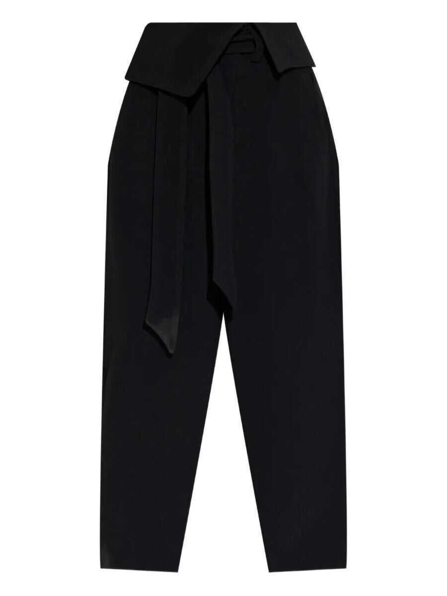 Pantaloni casual THE ATTICO The Attico Wrap-Effect Belted Trousers Black Femei (BM 18768084) 1