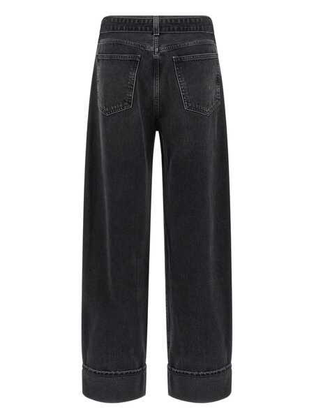 Blugi AGOLDE Arcane Grey Jeans With Belt And Turn-Up Hem In Denim Woman GREY Femei (BM 18768237) 2