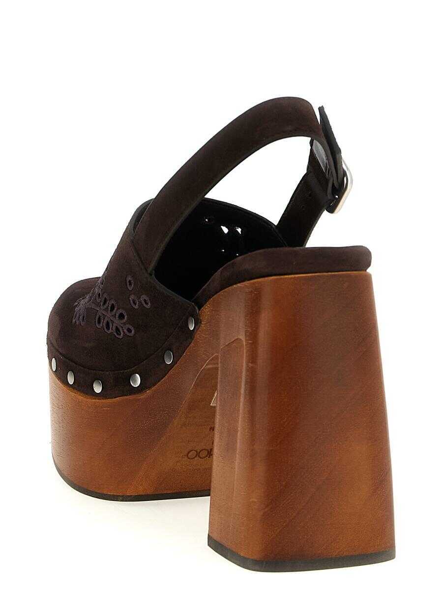 Pantofi cu toc Jimmy Choo Jimmy Choo Alida Clog BROWN Femei (BM 18768315) 3