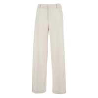 Pantaloni casual White Five Pocket Trousers In Wool Blend Woman Femei