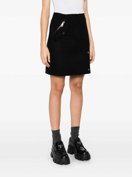 Fuste P.A.R.O.S.H. P.A.R.O.S.H. Wool Mini Skirt Black Femei (BM 18768972) 3
