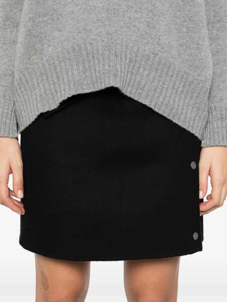 Fuste P.A.R.O.S.H. P.A.R.O.S.H. Wool Mini Skirt Black Femei (BM 18768972) 5