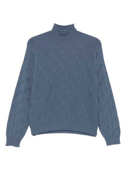Pulovere EA7 Ea7 Emporio Armani High-Neck Sweater CLEAR BLUE Femei (BM 18769161) 1
