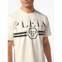 Tricouri Philipp Plein pentru Barbati - Topuri Philipp Plein Philipp Plein Stripes T-Shirt WHITE Barbati (BM 18769218) - B-mall.ro