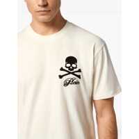 Tricouri Philipp Plein pentru Barbati - Tricouri Philipp Plein Philipp Plein Skull & Bones T-Shirt WHITE Barbati (BM 18769230) - B-mall.ro
