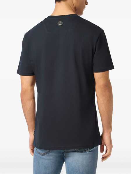 Tricouri Philipp Plein Philipp Plein Skull & Bones Print T-Shirt Black Barbati (BM 18769233) 3