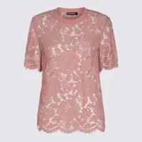 Topuri Dolce & Gabbana Pink Cotton Top Femei