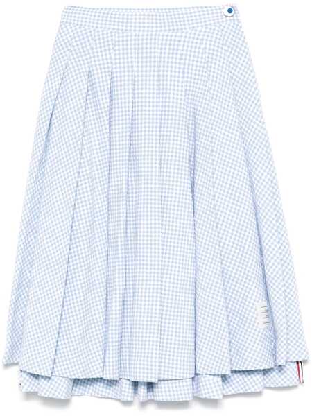 Fuste Thom Browne Thom Browne Pleated Tweed Skirt BLUE Femei (BM 18769323) 1