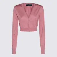 Pulovere Dolce & Gabbana Pink Silk Knitwear Femei