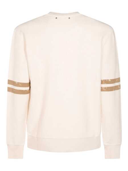 Pulovere Golden Goose White Crewneck Sweatshirt With Logo Lettering On The Front In Cotton Man WHITE Barbati (BM 18769845) 2