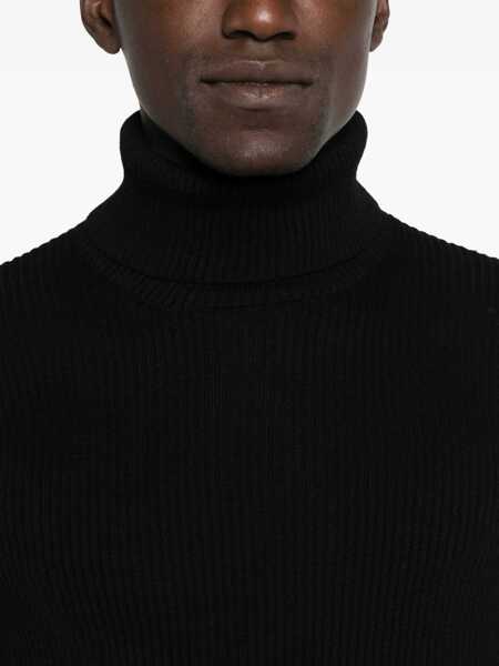 Pulovere Stone Island Stone Island Turtleneck Sweater With Logo Patch Black Barbati (BM 18770427) 5