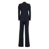 Sacouri Blue Double-Breasted Suit With Peak Revers In Wool Woman Femei