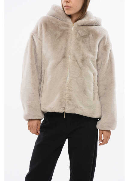 Jachete TATRAS Faux Fur Yumola Jacket With Hood Beige Femei (BM 18773161) 1