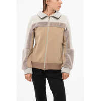Bluze de trening Resort Mock Neck Sweatshirt With Eco-Fur Insert Femei