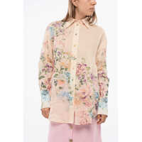 Bluze ZIMMERMANN Floral- Motif Blouse With Colored Buttons