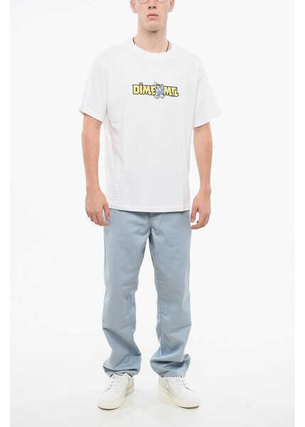 Tricouri Dime Cotton Crew-Neck T-Shirt With Print White Barbati (BM 18773182) 4