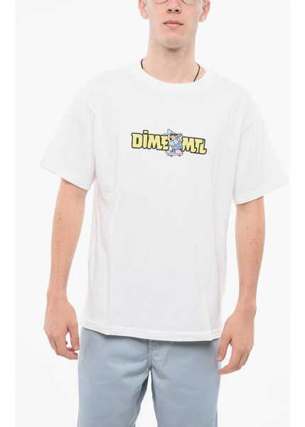 Tricouri Dime Cotton Crew-Neck T-Shirt With Print White Barbati (BM 18773182) 1