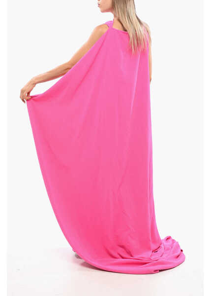 Rochii lungi SOLACE LONDON Bodycon Kaila Maxi Dress With Draped Embellishment Pink Femei (BM 18773188) 2