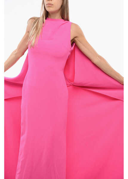 Rochii lungi SOLACE LONDON Bodycon Kaila Maxi Dress With Draped Embellishment Pink Femei (BM 18773188) 4