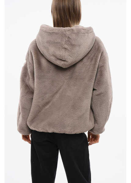 Jachete TATRAS Faux Fur Yumola Jacket With Hood Pink Femei (BM 18773212) 2