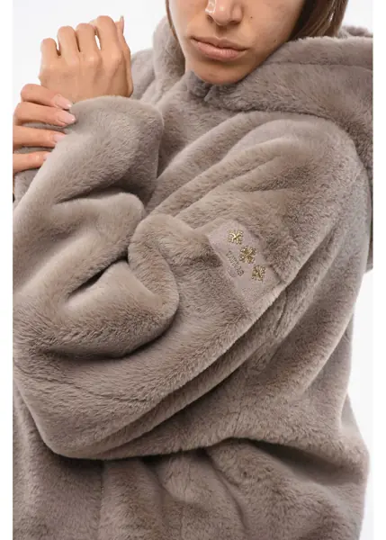 Jachete TATRAS Faux Fur Yumola Jacket With Hood Pink Femei (BM 18773212) 3