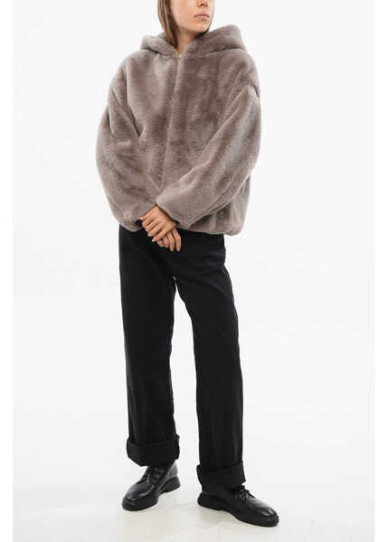 Jachete TATRAS Faux Fur Yumola Jacket With Hood Pink Femei (BM 18773212) 4