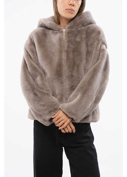 Jachete TATRAS Faux Fur Yumola Jacket With Hood Pink Femei (BM 18773212) 1