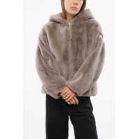 Jachete Faux Fur Yumola Jacket With Hood Femei