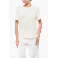 Tricouri Solid Color Crew-Neck T-Shirt Femei