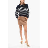 Fuste scurte Dama - Fuste scurte Gucci Twill Miniskirt Withton On Ton Logo Beige Femei (BM 18774301) - B-mall.ro