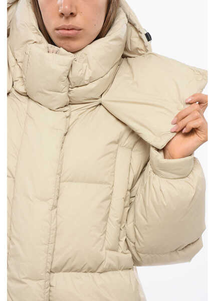 Geci de iarna Bacon Removable Hood Puffa Down Jacket Beige Femei (BM 18774313) 3
