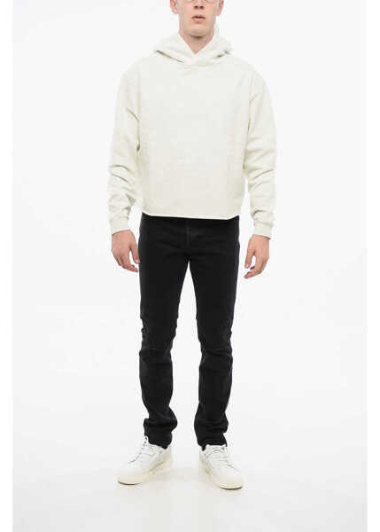 Bluze de trening Maison Margiela Mm1 Brushed Cotton Hoodie With Embroidered Logo White Barbati (BM 18774328) 4