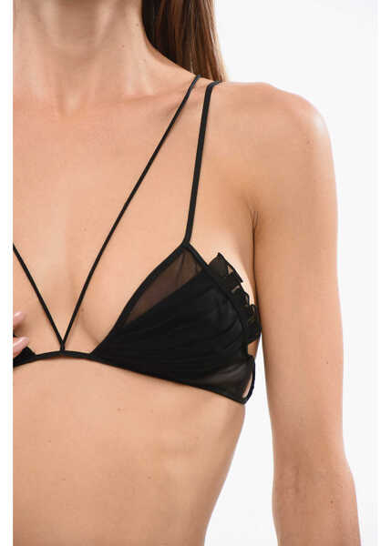 Sutiene NENSI DOJAKA Sheer Silk Bra Black Femei (BM 18774343) 3
