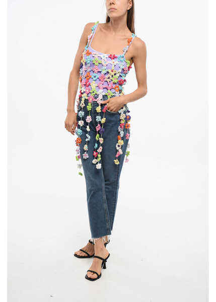 Bluze MATIM Openwork Floral-Motif Top Multicolor Femei (BM 18774352) 4