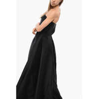 Imbracaminte Dama pagina 408 - Rochii scurte SOLACE LONDON Strapless Trina Mini Dress With Maxi Draped Black Femei (BM 18774367) - B-mall.ro