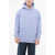 Dime Fleceed-Cotton Hoodie With Patch Pocket Blue